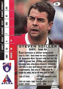 1998 Select AFL Signature Series #21 Steve Sziller Back